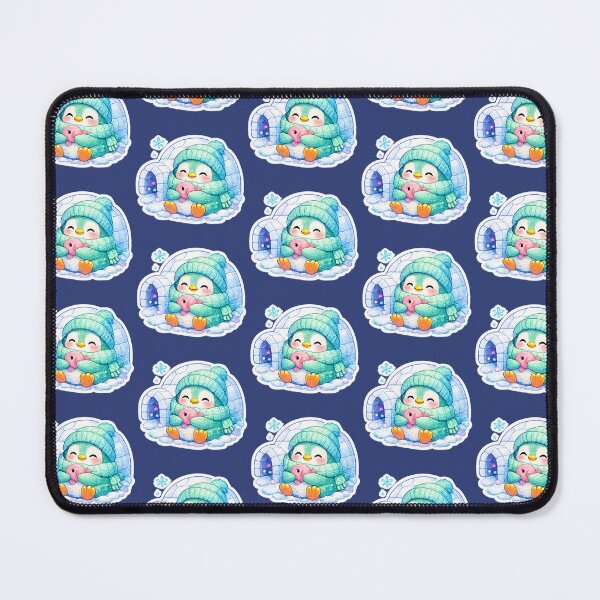 Item preview, Cute Penguin in Igloo Sticker | Kawaii Winter Penguin Holding Pink Fish | Cozy Snow Animal | Pastel Penguin Sticker designed and sold by StyloStudio.