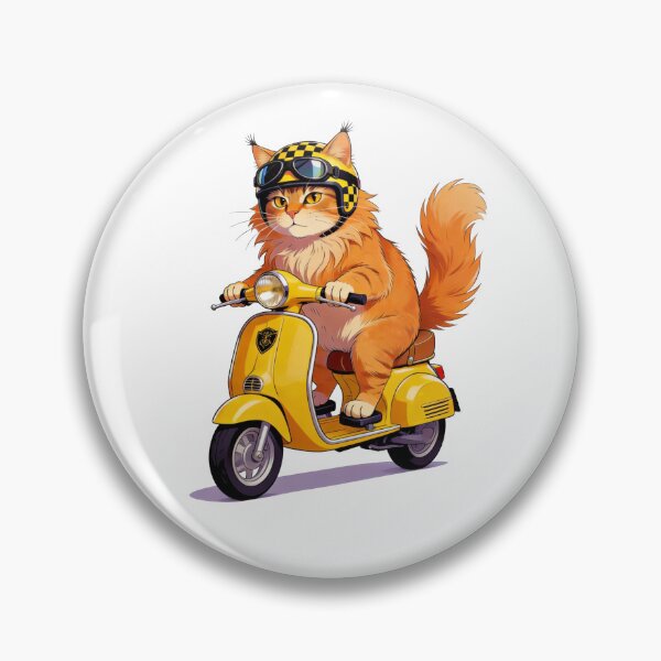 Item preview, cat on moped designed and sold by CornershopTee.