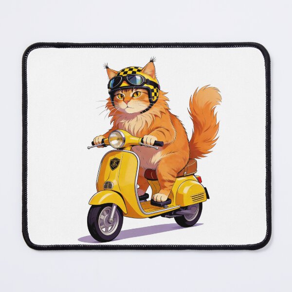 Item preview, cat on moped designed and sold by CornershopTee.