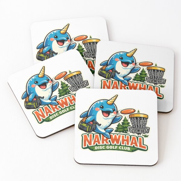 Item preview, Narwhal Disc Golf Club Retro Sports Mascot designed and sold by TheRealTaria.