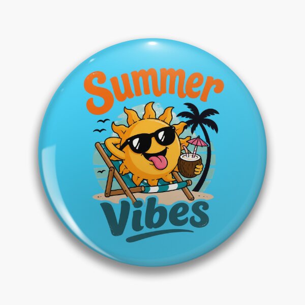 Item preview, Summer Vibes – Funny Happy Sun Beach Vacation T-Shirt Design designed and sold by IMuDesigner.
