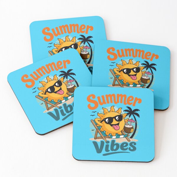 Item preview, Summer Vibes – Funny Happy Sun Beach Vacation T-Shirt Design designed and sold by IMuDesigner.