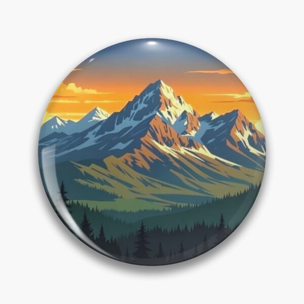 Item preview, Mountain Sunset Landscape - Epic Alpine Peak at Golden Hour designed and sold by Nexus Space.