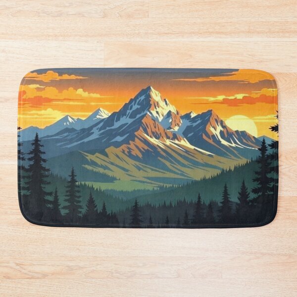 Item preview, Mountain Sunset Landscape - Epic Alpine Peak at Golden Hour designed and sold by Nexus Space.