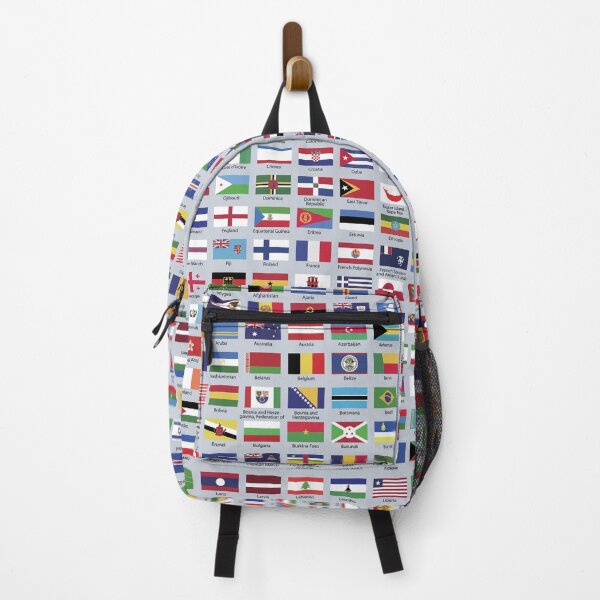 Item preview, Global Flags on Gray - World Flags With Written Names - Educational Geography designed and sold by Divine Ease.