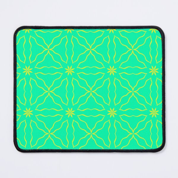 Item preview, Psychedelic Neon Green and Yellow Starburst Geometric Seamless Pattern designed and sold by VOYID ART STUDIO.
