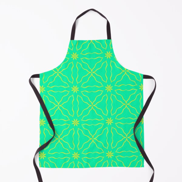 Item preview, Psychedelic Neon Green and Yellow Starburst Geometric Seamless Pattern designed and sold by VOYID ART STUDIO.