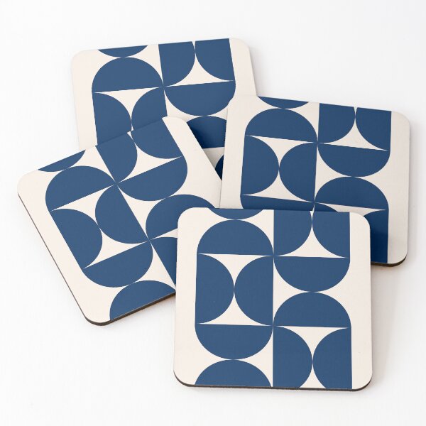 Item preview, Bauhaus Navy Blue Geometric designed and sold by FaizArtShop.