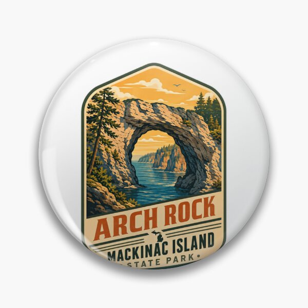 Item preview, Arch Rock Mackinac Island State Park Michigan Traveler Landmark designed and sold by Simsimah26Parks.