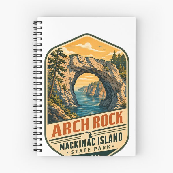 Item preview, Arch Rock Mackinac Island State Park Michigan Traveler Landmark designed and sold by Simsimah26Parks.