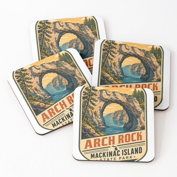Item preview, Arch Rock Mackinac Island State Park Michigan Traveler Landmark designed and sold by Simsimah26Parks.
