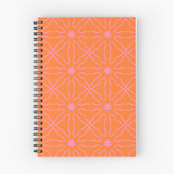 Item preview, Starburst Orange and Pink Kaleidoscope Geometric Seamless Pattern designed and sold by VOYID ART STUDIO.