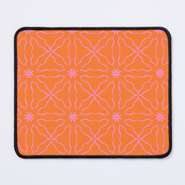 Item preview, Starburst Orange and Pink Kaleidoscope Geometric Seamless Pattern designed and sold by VOYID ART STUDIO.