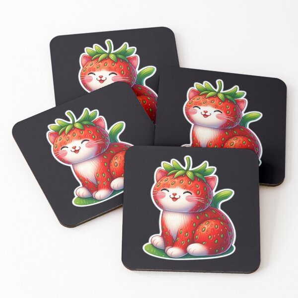 Item preview, Cute Strawberry Kitty Kawaii Cat T-Shirt | Adorable Strawberry Cat Lover Fruitcore Anime Aesthetic Tee designed and sold by HopeAndHustle.