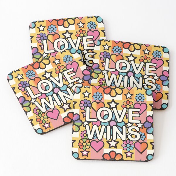 Item preview, Love Wins Rainbow Flowers Pattern Art designed and sold by ZhivanCrimson.