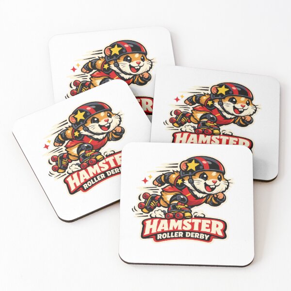 Item preview, Hamster Roller Derby Retro Sports Mascot designed and sold by TheRealTaria.