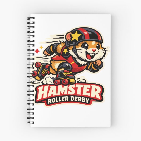 Item preview, Hamster Roller Derby Retro Sports Mascot designed and sold by TheRealTaria.