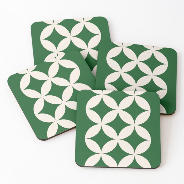 Aperçu de l'œuvre Bauhaus Vert foncé Géométrique Abstrait créée et vendue par FaizArtShop.