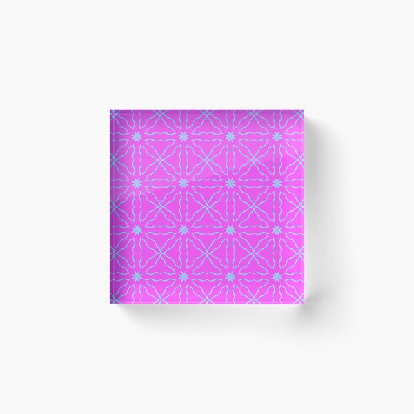 Item preview, Starburst Pink and Cyan Kaleidoscope Geometric Seamless Pattern designed and sold by VOYID ART STUDIO.