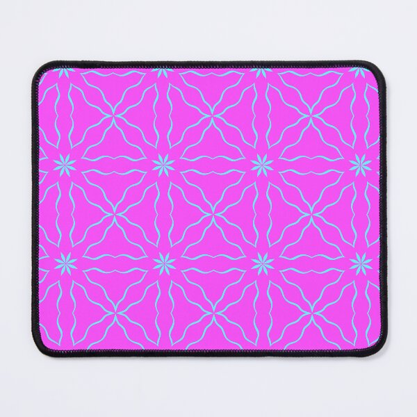 Item preview, Starburst Pink and Cyan Kaleidoscope Geometric Seamless Pattern designed and sold by VOYID ART STUDIO.