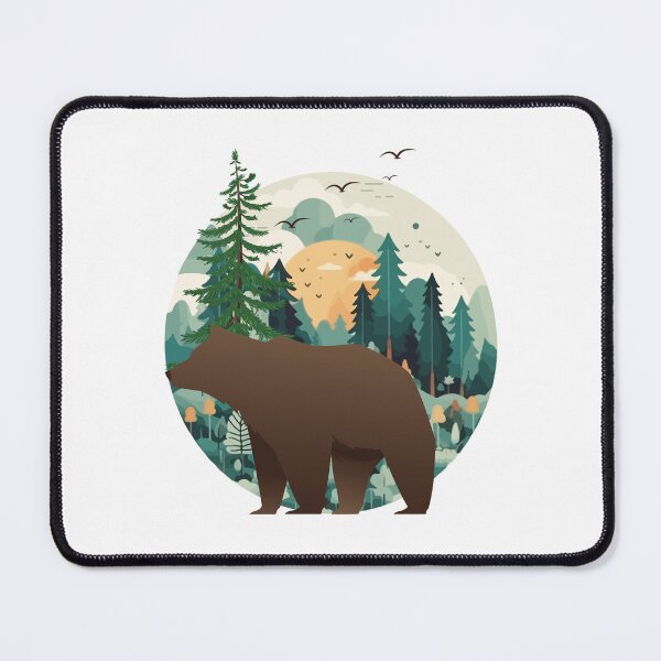 Item preview, Forest Guardian Bear Sunset Wilderness designed and sold by yuki-hana.