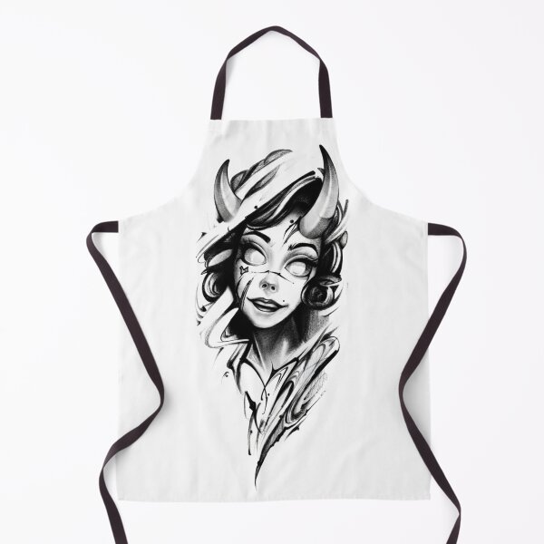 Item preview, Dark Fantasy Demon Girl Tattoo Art designed and sold by RoyalDeluxGo.