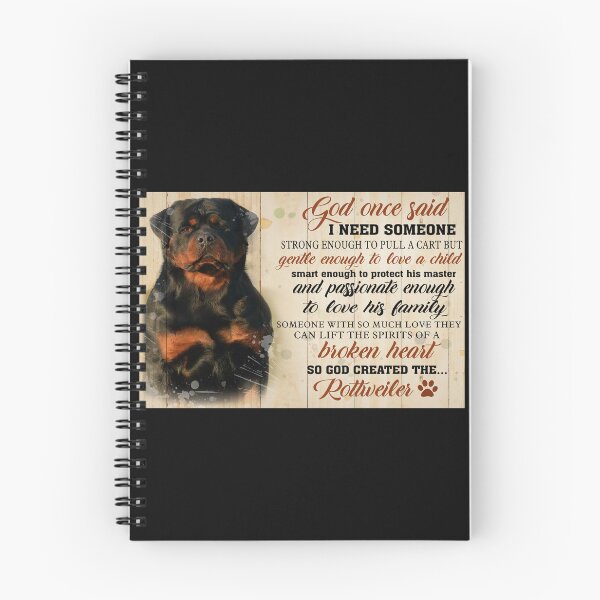 Item preview, God Once Said I Need Someone Strong Enough So God Created The Rottweiler Dog Lover Poster designed and sold by scrambledpeg.