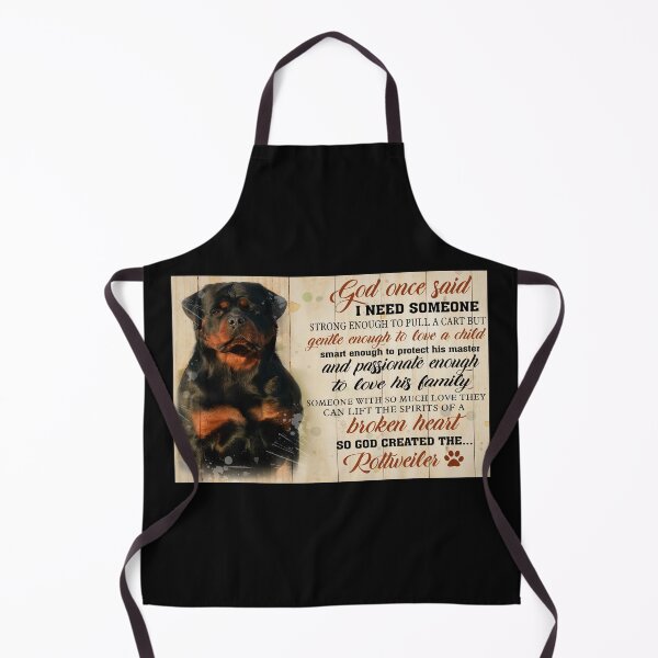 Item preview, God Once Said I Need Someone Strong Enough So God Created The Rottweiler Dog Lover Poster designed and sold by scrambledpeg.