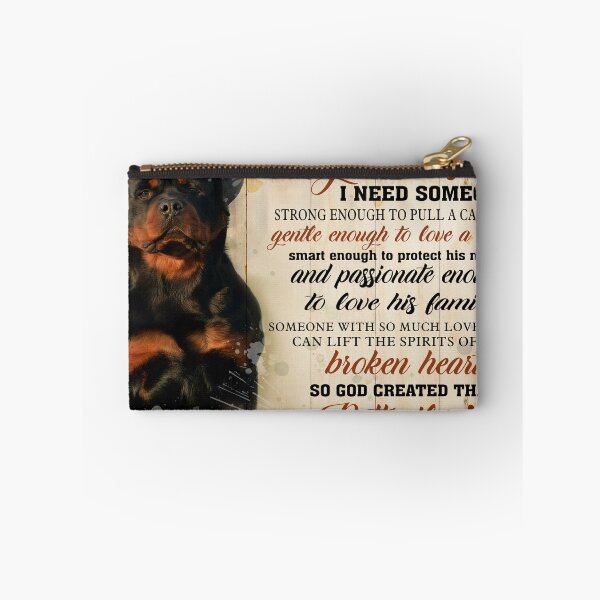 Item preview, God Once Said I Need Someone Strong Enough So God Created The Rottweiler Dog Lover Poster designed and sold by scrambledpeg.