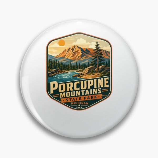 Item preview, Porcupine Mountains State Park Michigan 1944 Travel Outdoors Hiking Explorer designed and sold by Simsimah26Parks.