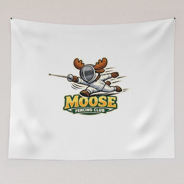 Item preview, Moose Fencing Club Retro Sports Mascot designed and sold by TheRealTaria.