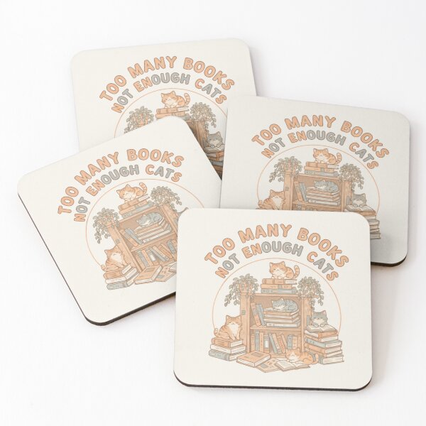 Item preview, Too Many Books Not Enough Cats – Cozy Bookish Cat Lover T‑Shirt & Sticker designed and sold by ZyxDes.