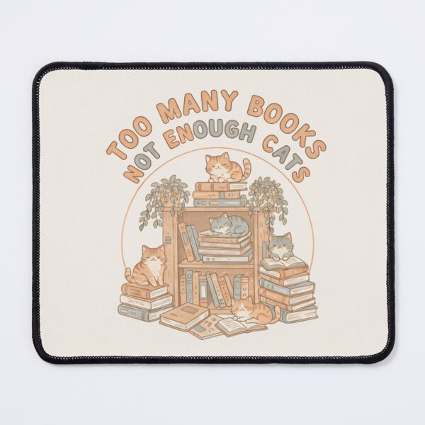 Item preview, Too Many Books Not Enough Cats – Cozy Bookish Cat Lover T‑Shirt & Sticker designed and sold by ZyxDes.