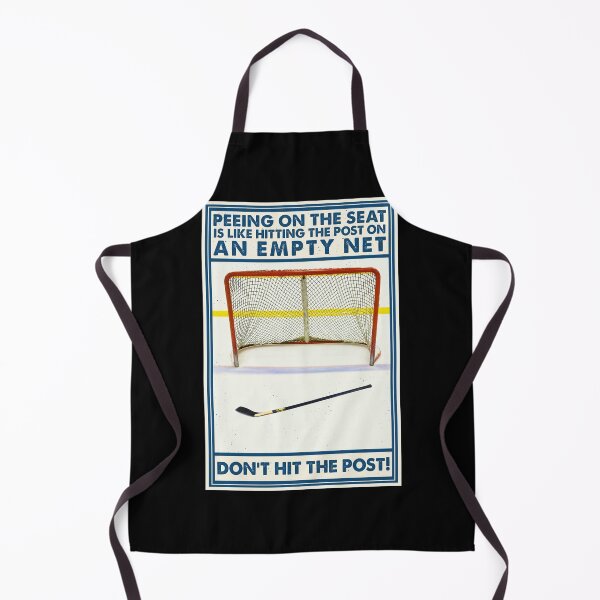 Item preview, Peeing On The Seat Is Like Hitting The Post On An Empty Net Funny Hockey Poster designed and sold by scrambledpeg.