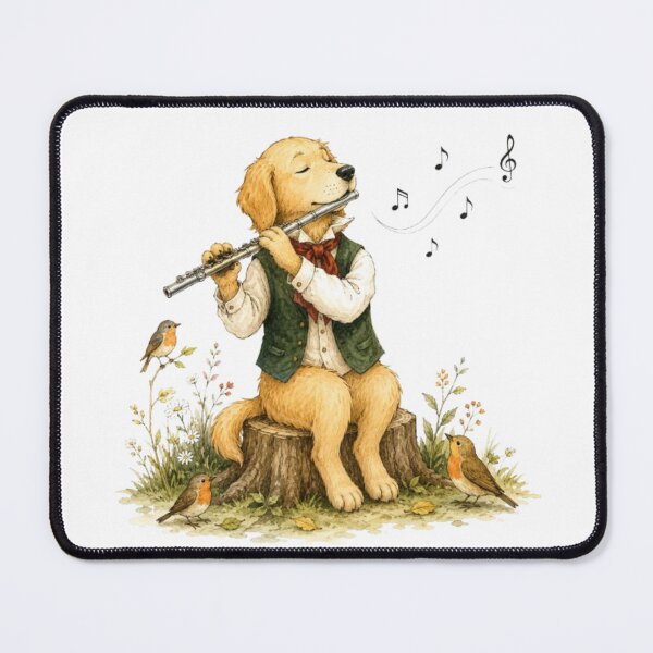 Item preview, Golden Retriever Flute Melody designed and sold by Snurly.