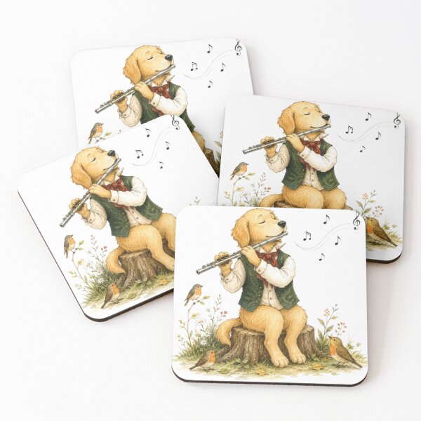 Item preview, Golden Retriever Flute Melody designed and sold by Snurly.