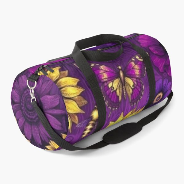 Item preview, Purple & Yellow Sunflower Garden – Mystical Floral Pattern with Bees & Butterflies designed and sold by Nexus Space.