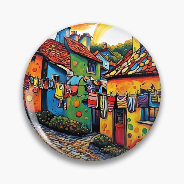 Item preview, Washing day in the colourful village designed and sold by George Hutton Hunter.