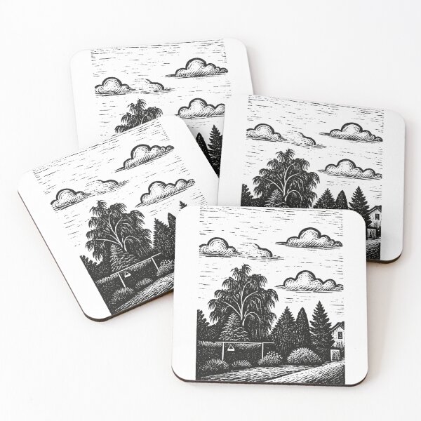 Item preview, A garden with trees and clotheslines designed and sold by LumivoCraft.