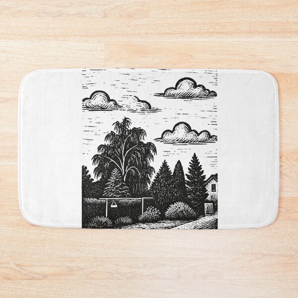 Item preview, A garden with trees and clotheslines designed and sold by LumivoCraft.