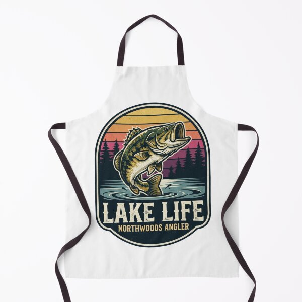 Item preview, Lake Life Bass Illustration designed and sold by Maniwarsi.