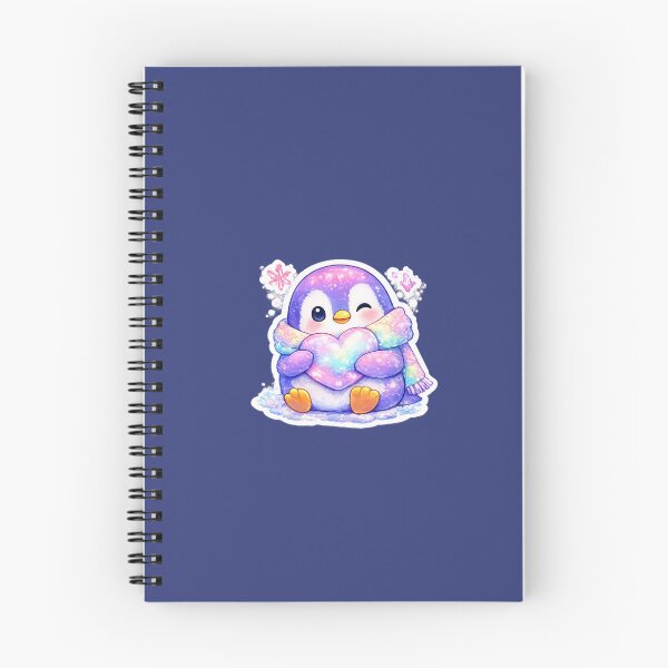 Item preview, Cute Penguin Holding Rainbow Heart Sticker | Kawaii Love Penguin | Pastel Winter Animal | Cozy Valentine's Penguin Sticker designed and sold by StyloStudio.