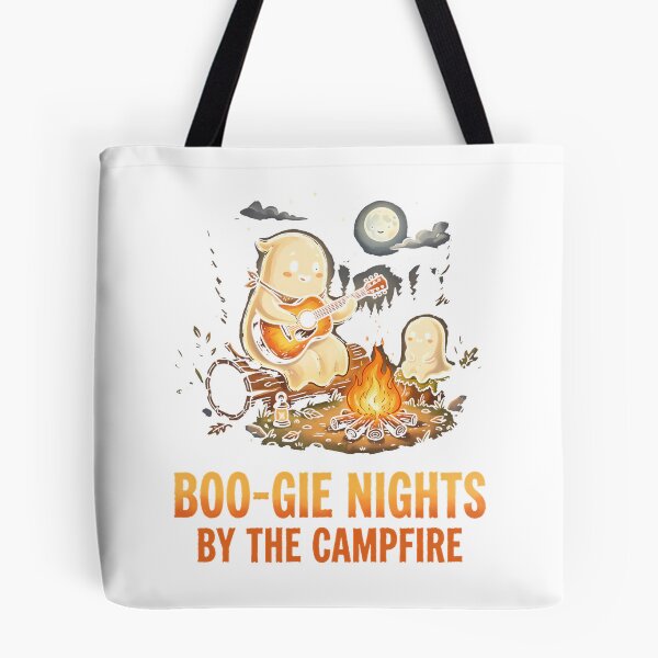 Item preview, Boo-gie Nights by the Campfire – Funny Ghost Guitar Halloween Camping Classic T-Shirt designed and sold by Voila-creative.
