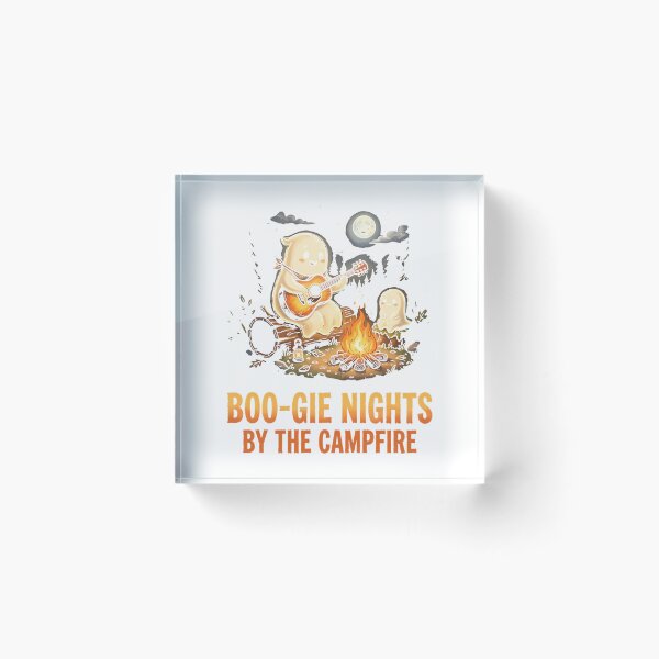 Item preview, Boo-gie Nights by the Campfire – Funny Ghost Guitar Halloween Camping Classic T-Shirt designed and sold by Voila-creative.