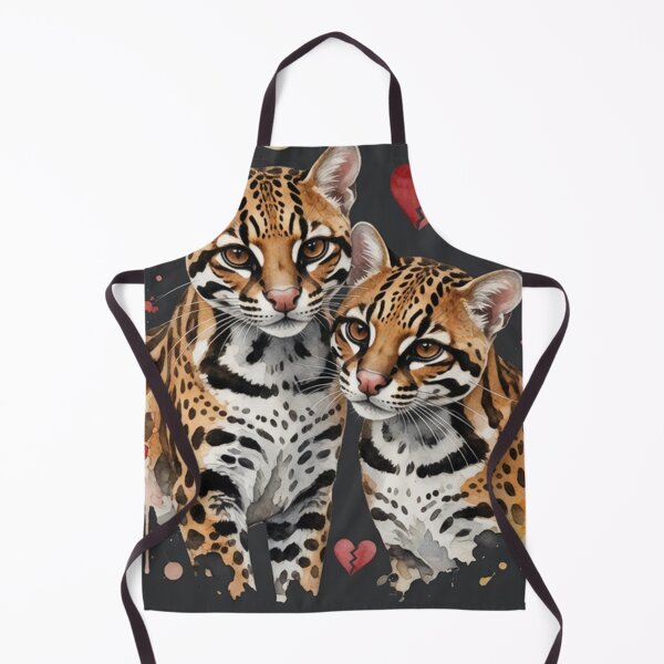 Item preview, Ocelot Save Us Endangered Wild Cat Watercolor Art Print designed and sold by Pioneer Spirit Market.