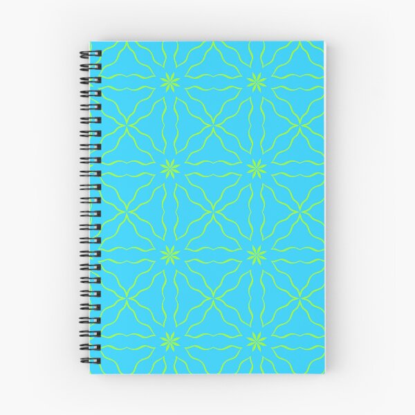 Item preview, Starburst Bright Blue and Lime Green Kaleidoscope Geometric Seamless Pattern designed and sold by VOYID ART STUDIO.
