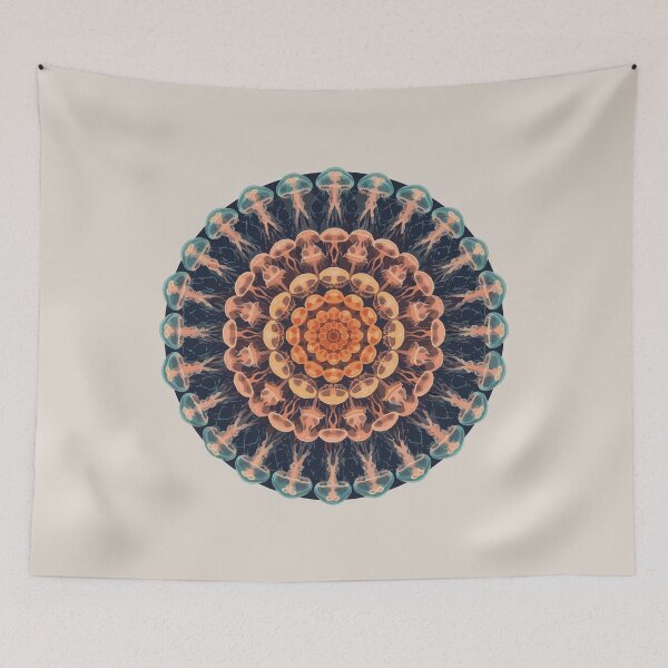 Item preview, Colorful Jellyfish Vibrant Jellyfish Mandala Pattern designed and sold by AbderraimArt.