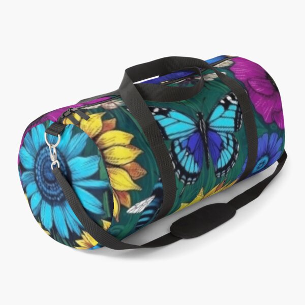 Item preview, Vibrant Sunflower & Wildflower Meadow – Blue Butterflies & Bees Pattern designed and sold by Nexus Space.