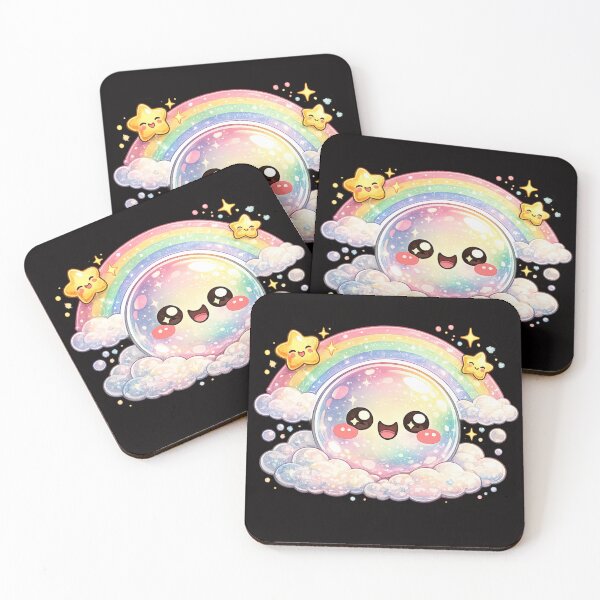 Item preview, Rainbow Bubble | Colorful Kawaii Typography Design designed and sold by VasiArtLab.