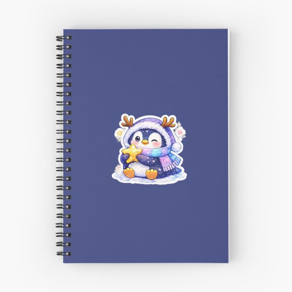 Item preview, Cute Reindeer Penguin Holding Star Sticker | Kawaii Christmas Penguin | Cozy Winter Animal | Pastel Holiday Sticker designed and sold by StyloStudio.